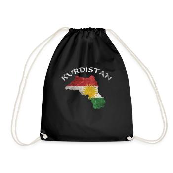 Cadeau kurde drapeau kurde - Sac de sport léger - noir - Devant
