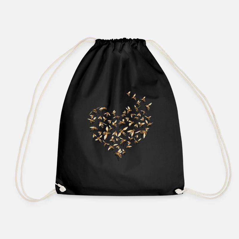 Imker Bienen Geschenk Honig Motiv - Turnbeutel - Schwarz