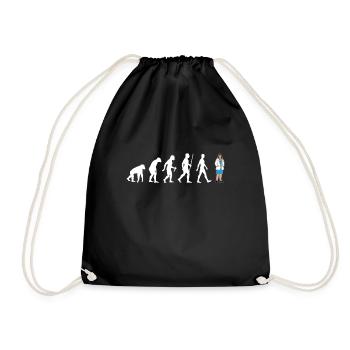Ärztin Evolution Lustig Medizinstudentin Geschenk - Turnbeutel - Schwarz - Vorne