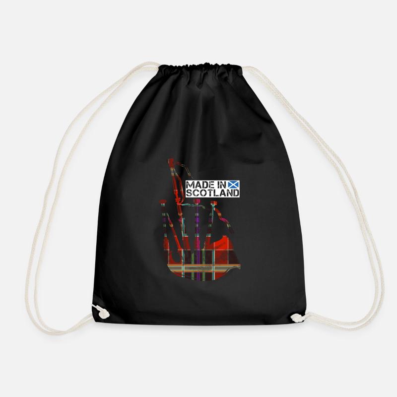Schottland Dudelsack Geschenk - Turnbeutel - Schwarz
