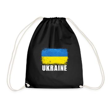 Ukraine - Drawstring Bag - black - Front