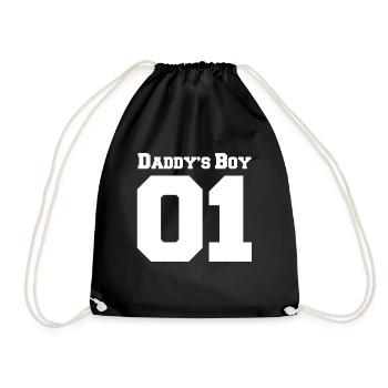 Cadeau partenaire père papa papa fils garçon - Sac de sport léger - noir - Devant
