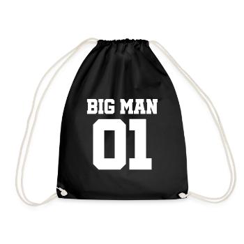 Partnerlook père papa maman maman grand homme 01 - Sac de sport léger - noir - Devant
