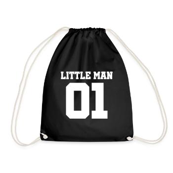 Partnerlook père papa maman maman petit homme 01 - Sac de sport léger - noir - Devant
