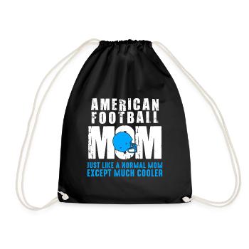 Funny American Football Player Mom Gift - Drawstring Bag - black - Front