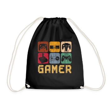 Gamer Jeux Vidéo Console - Sac de sport léger - noir - Devant