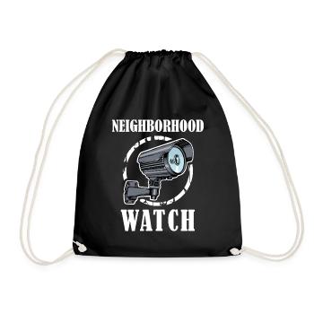Montre de quartier cadeau de voisin drôle - Sac de sport léger - noir - Devant