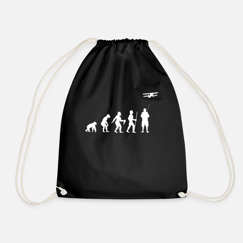 Modellflieger Pilot Modellflug Modellbau Geschenk - Turnbeutel - Schwarz