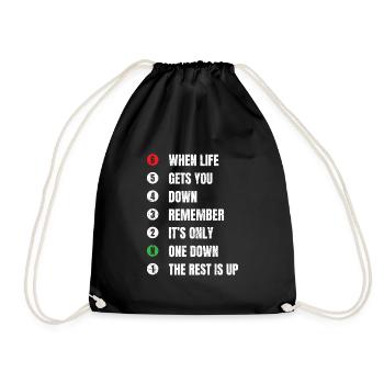 Motorcyclist saying biker motorcycle circuit - Drawstring Bag - black - Front