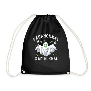 Paranormal is my Normal Funny Halloween Gift - Drawstring Bag - black - Front
