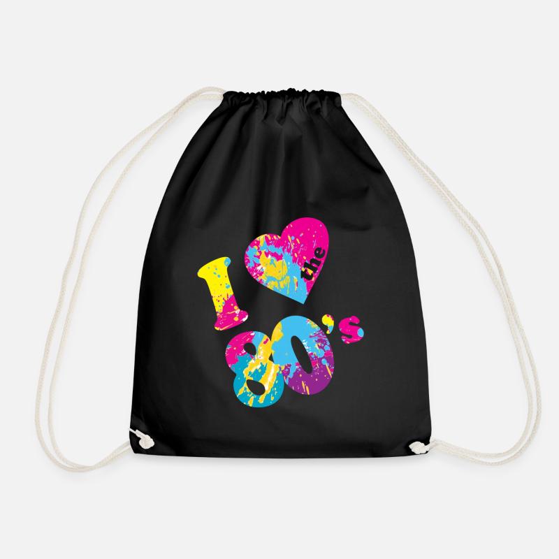 Ich liebe die 80er Jahre - Turnbeutel - Schwarz