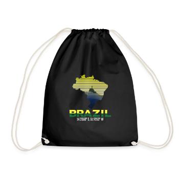 Brazil Coordinates - Drawstring Bag - black - Front