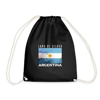 Argentinien - Turnbeutel - Schwarz - Vorne