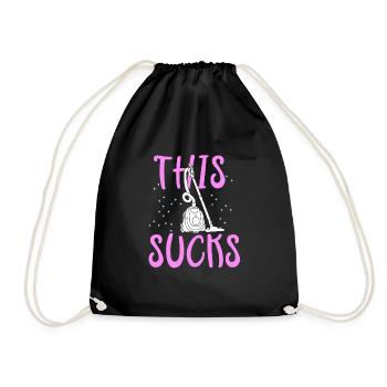 Funny Vacuum Cleaning Housemaid Housekeeper Gift - Drawstring Bag - black - Front