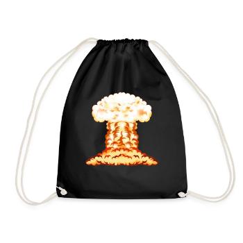 Nuclear nuclear power radioactive radiation gift - Drawstring Bag - black - Front