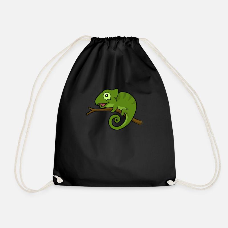 chameleon - Drawstring Bag - black