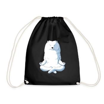 Yoga Samojede chien - Sac de sport léger - noir - Devant