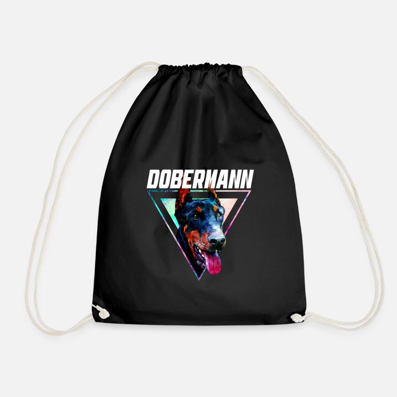 Dobermann - Turnbeutel - Schwarz