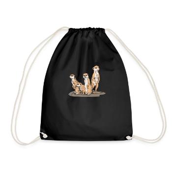 suricates - Sac de sport léger - noir - Devant