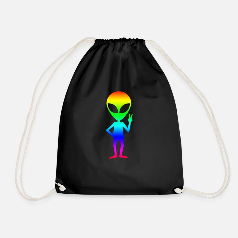 Alien - Drawstring Bag - black