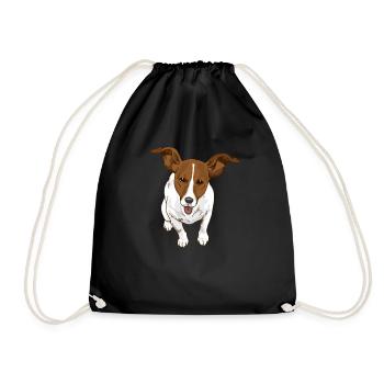 Jack Russel - Turnbeutel - Schwarz - Vorne