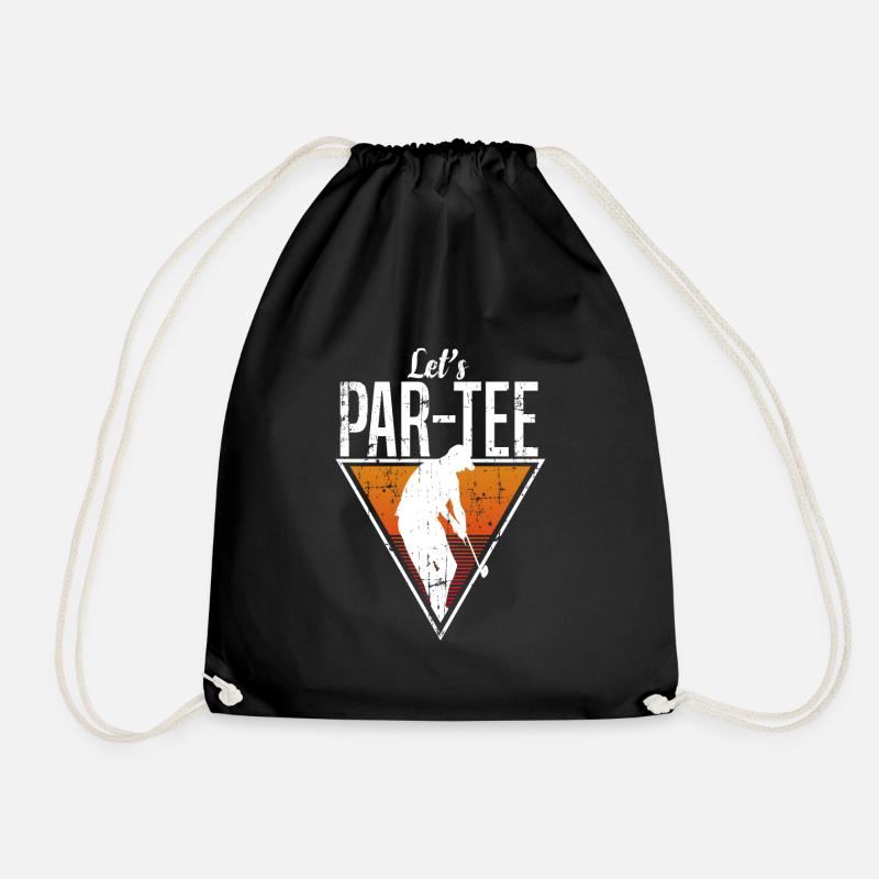 Golf Golfing Golfing - Drawstring Bag - black