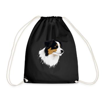 AUSTRALIAN SHEPHERD - Turnbeutel - Schwarz - Vorne