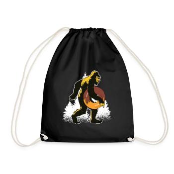 Donut donut pastry baking gift bigfoot - Drawstring Bag - black - Front