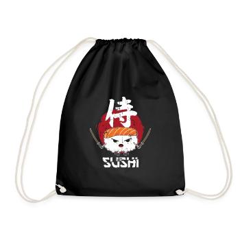 Sushi Essen Asien - Turnbeutel - Schwarz - Vorne