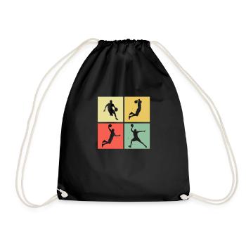 Basketball Geschenkidee für Basketballer - Turnbeutel - Schwarz - Vorne