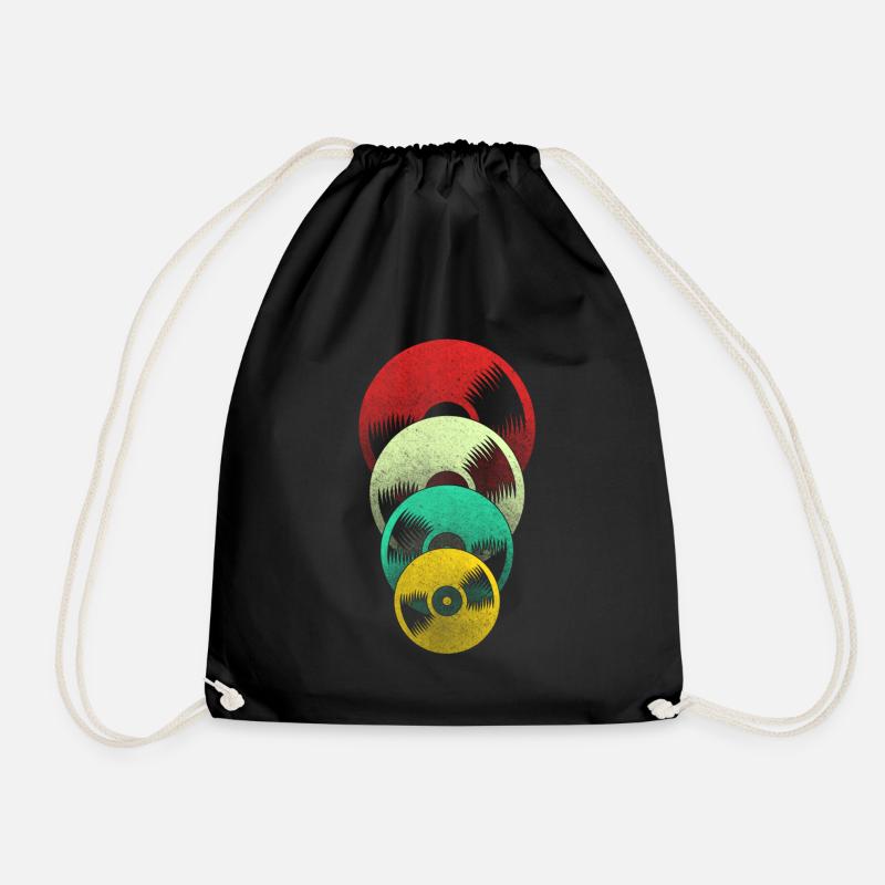 Disque rétro - Sac de sport léger - noir