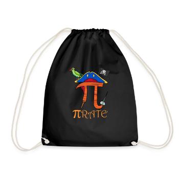 Pirate Math Pi Day Math Algebra Education - Drawstring Bag - black - Front