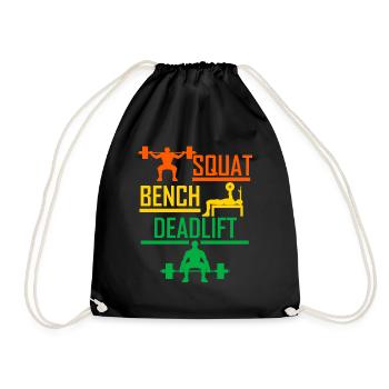 Training Exercising Fitness Workout Sports Muscle - Drawstring Bag - black - Front