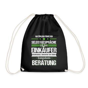 Einkäufer Einkauf Technisch Job Beruf Geschenk - Turnbeutel - Schwarz - Vorne