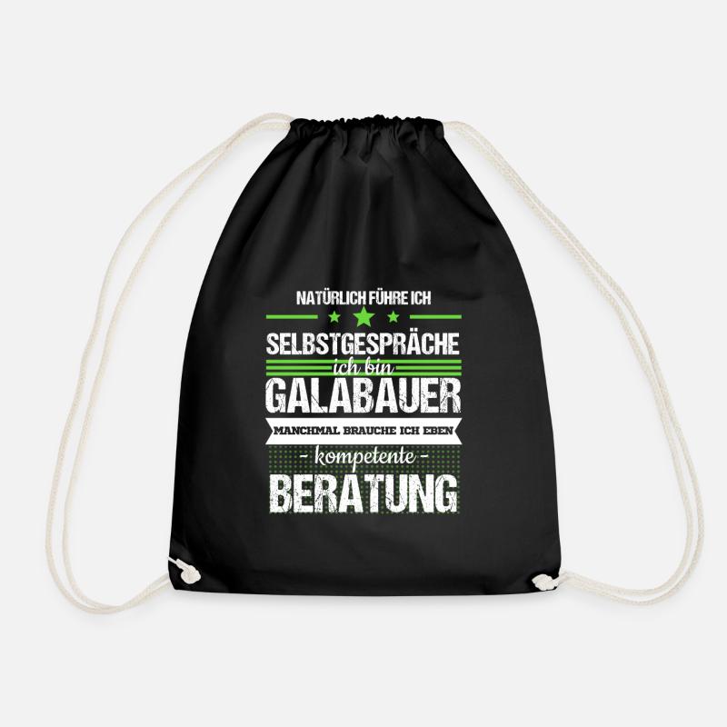 Galabauer Galabau Landschaftsgärtner Spruch Beruf - Turnbeutel - Schwarz