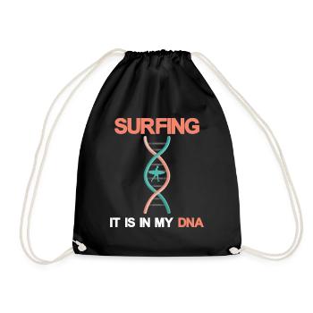 Surf surf surfing surfeur surfeur fille planche à voile - Sac de sport léger - noir - Devant