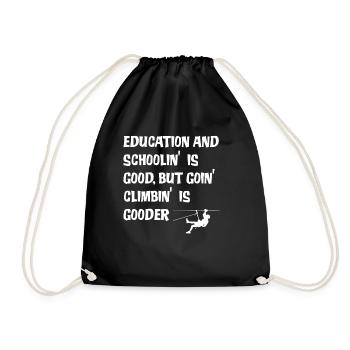 Mountaineering Mountaineer Climbing Climbing Mountains - Drawstring Bag - black - Front