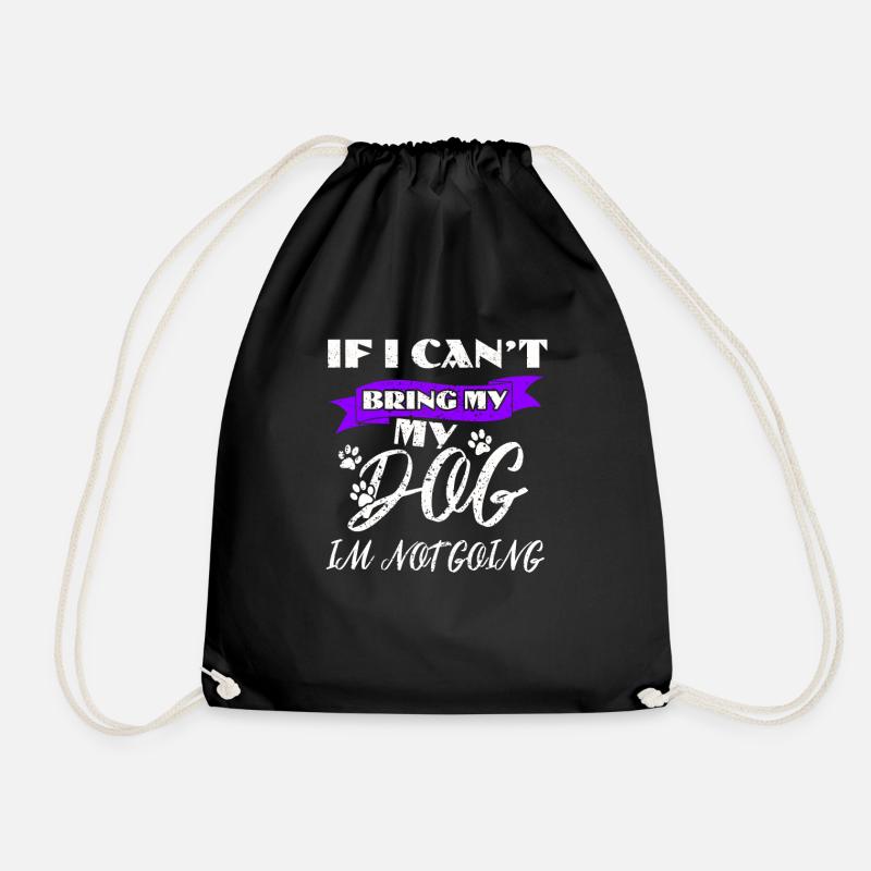 dog lovers - Drawstring Bag - black