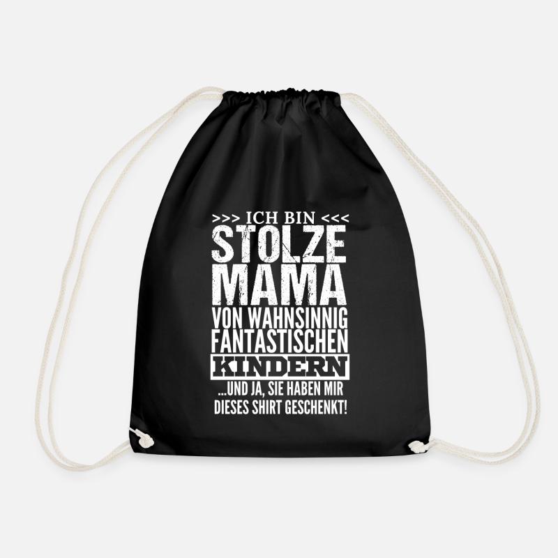 Ich bin Stolze Mama Mutter Kinder Muttertag Mami - Turnbeutel - Schwarz