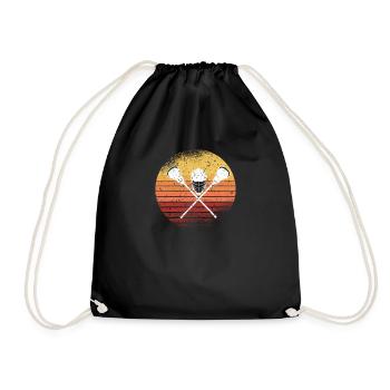 lacrosse - Drawstring Bag - black - Front