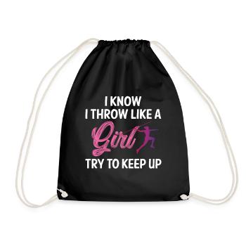 Javelin Throwing Javelin Throwing - Drawstring Bag - black - Front