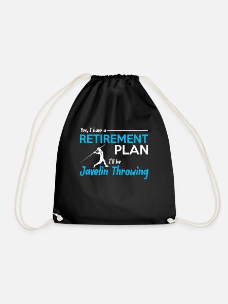 Javelin Throwing Javelin Throwing - Drawstring Bag - black