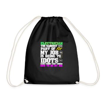 Electrician - Drawstring Bag - black - Front