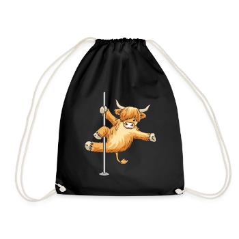 Vache Scottish Highland Cattle Highland Pole Dance - Sac de sport léger - noir - Devant