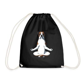 Yoga Boxer chien - Sac de sport léger - noir - Devant