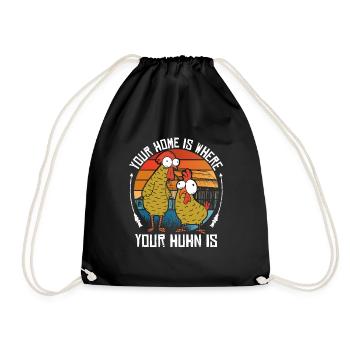 Poulet poulet coq agriculteur cadeau de poulailler - Sac de sport léger - noir - Devant