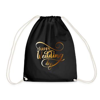 Wedding gifts | Wedding saying JGA | Shirt - Drawstring Bag - black - Front