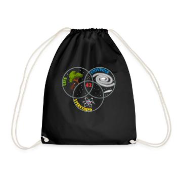 42 The Answer To All Universe Life Gift - Drawstring Bag - black - Front