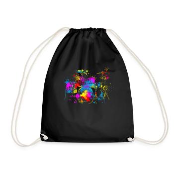 Drums - Drawstring Bag - black - Front