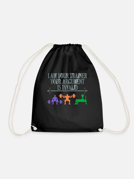 Fitness Fitnesstrainer Workout Trainer Training - Turnbeutel - Schwarz
